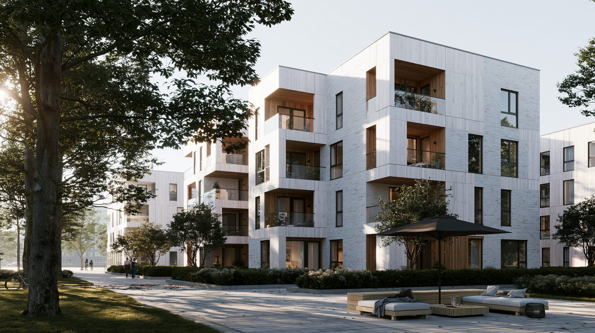 Moderne Wohnanlage mit Innenhof